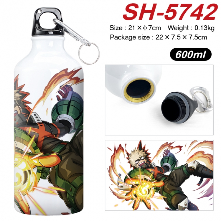 My Hero Academia Anime print sports kettle aluminum kettle water cup 600ml SH-5742