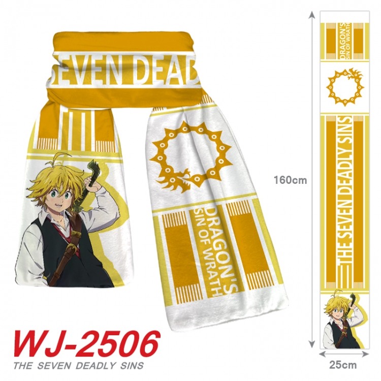 The Seven Deadly Sins Anime Plush Impression Scarf Neck 25x160cm WJ-2506