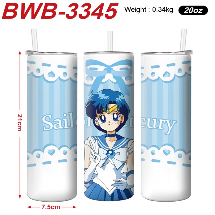 sailormoon Anime printing insulation cup straw cup 21X7.5CM BWB-3345A