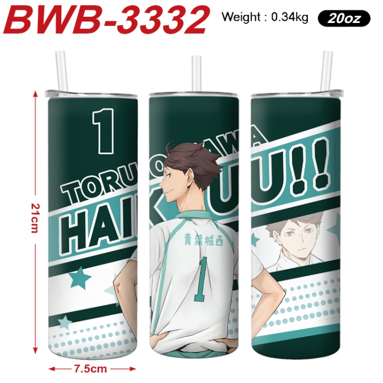 Haikyuu!! Anime printing insulation cup straw cup 21X7.5CM BWB-3332A