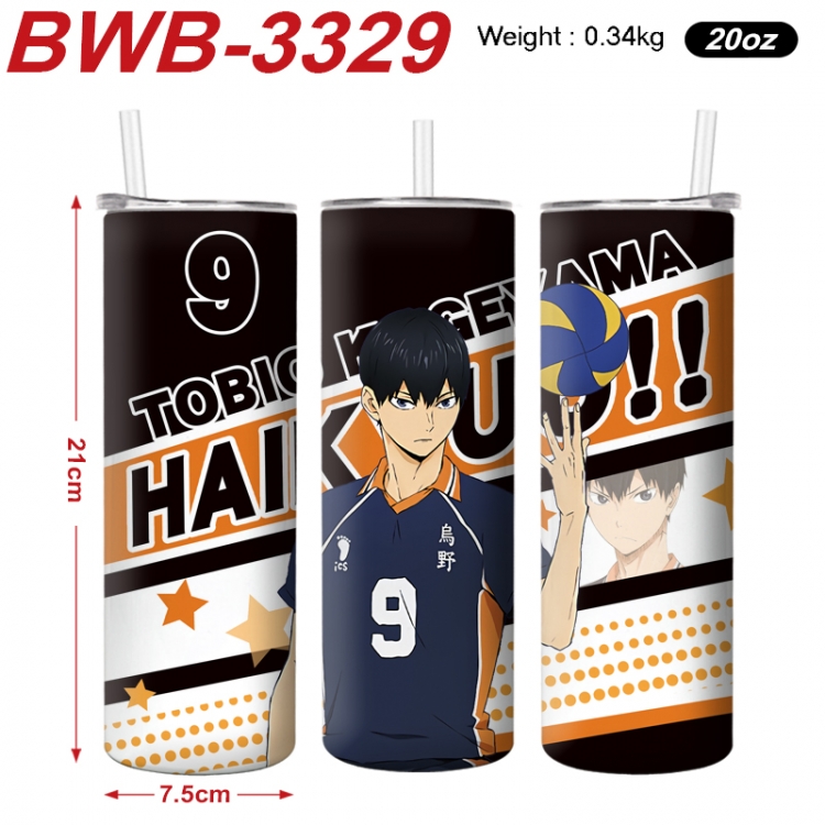 Haikyuu!! Anime printing insulation cup straw cup 21X7.5CM BWB-3329A
