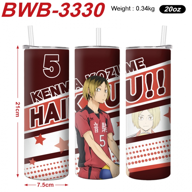 Haikyuu!! Anime printing insulation cup straw cup 21X7.5CM BWB-3330A