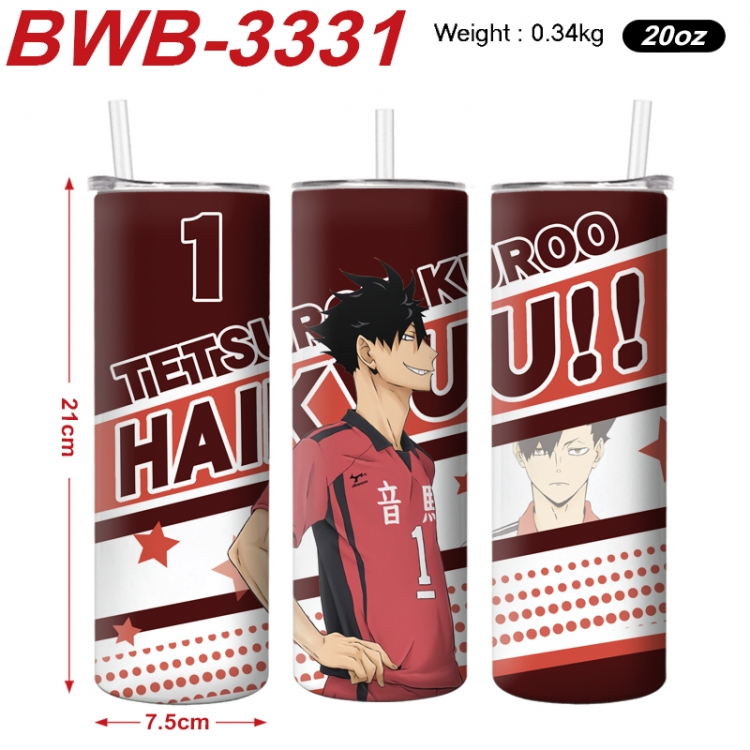 Haikyuu!! Anime printing insulation cup straw cup 21X7.5CM BWB-3331A