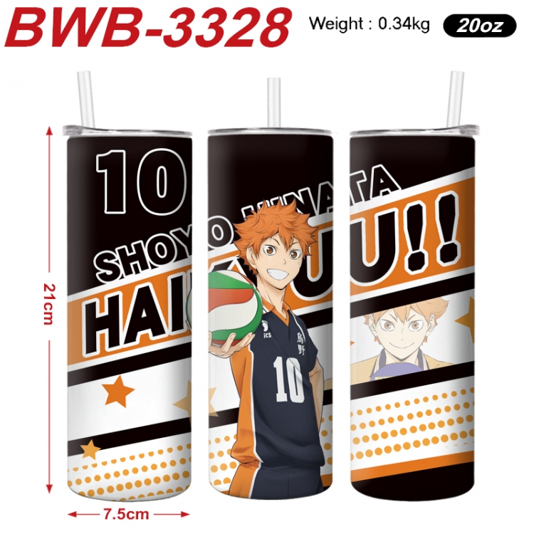 Haikyuu!! Anime printing insulation cup straw cup 21X7.5CM BWB-3328A