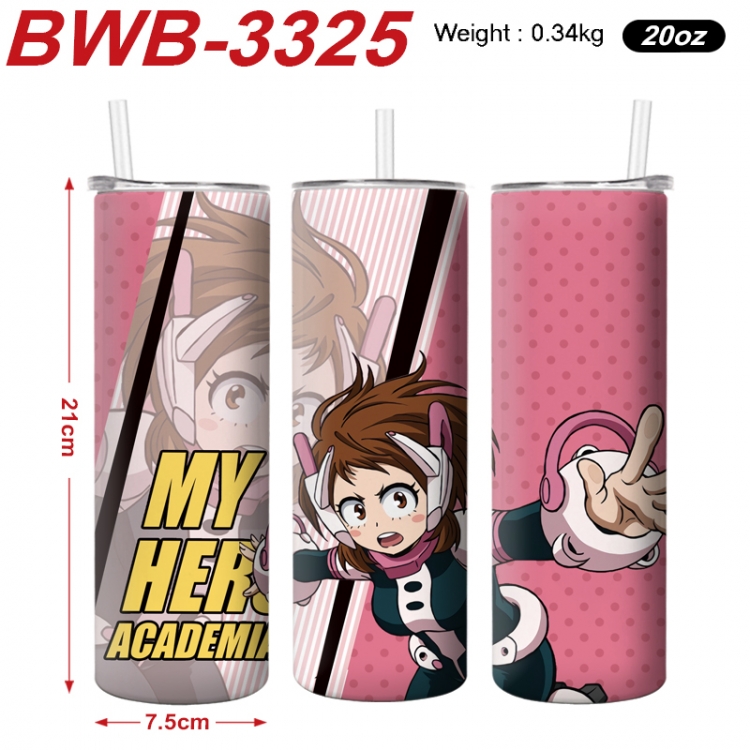 My Hero Academia Anime printing insulation cup straw cup 21X7.5CM BWB-3325A