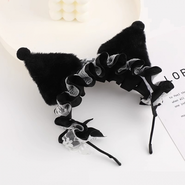 Kuromi Cartoon plush hair hoop hair clip headwear  price for 2 pcs style D