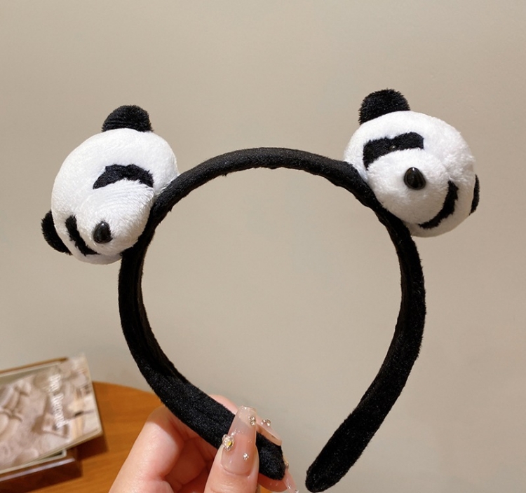 Panda series Cartoon plush hair hoop hair clip holiday headwear  price for 5 pcs style B