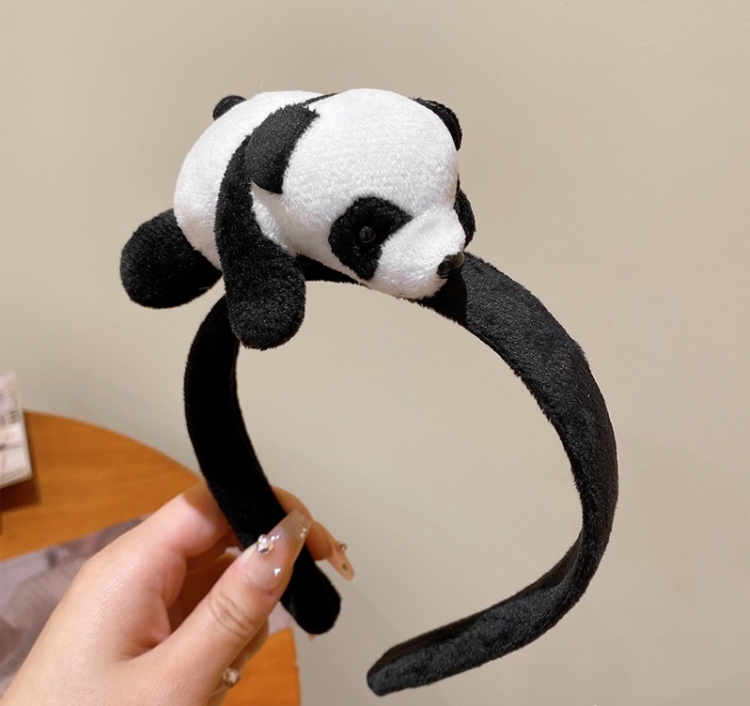 Panda series Cartoon plush hair hoop hair clip holiday headwear  price for 5 pcs style C