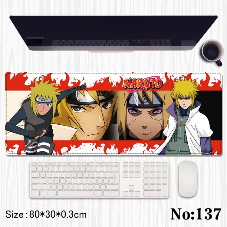 Naruto Anime peripheral computer mouse pad office desk pad multifunctional pad 80X30X0.3cm 137