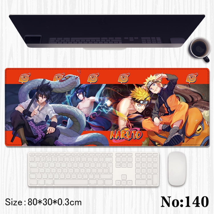 Naruto Anime peripheral computer mouse pad office desk pad multifunctional pad 80X30X0.3cm 140