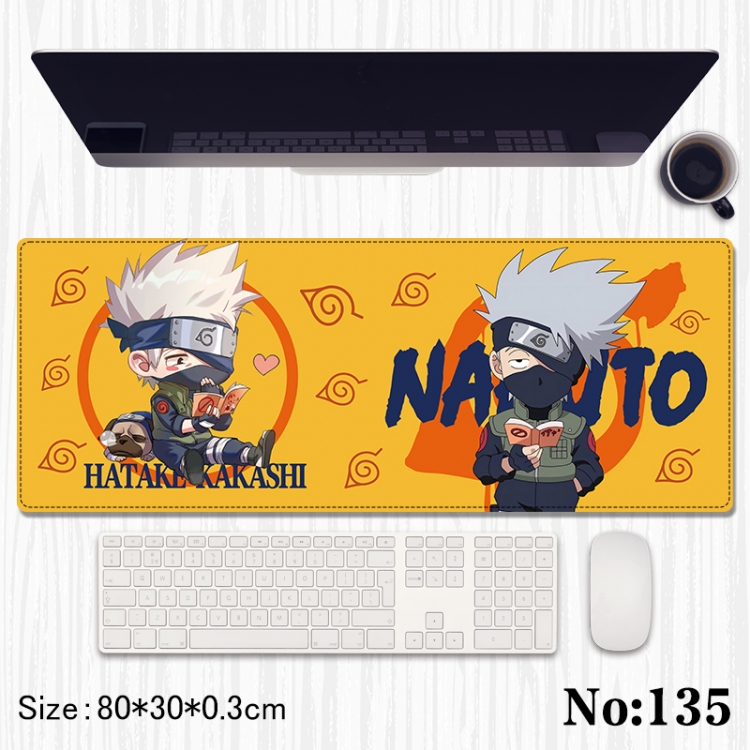 Naruto Anime peripheral computer mouse pad office desk pad multifunctional pad 80X30X0.3cm 135