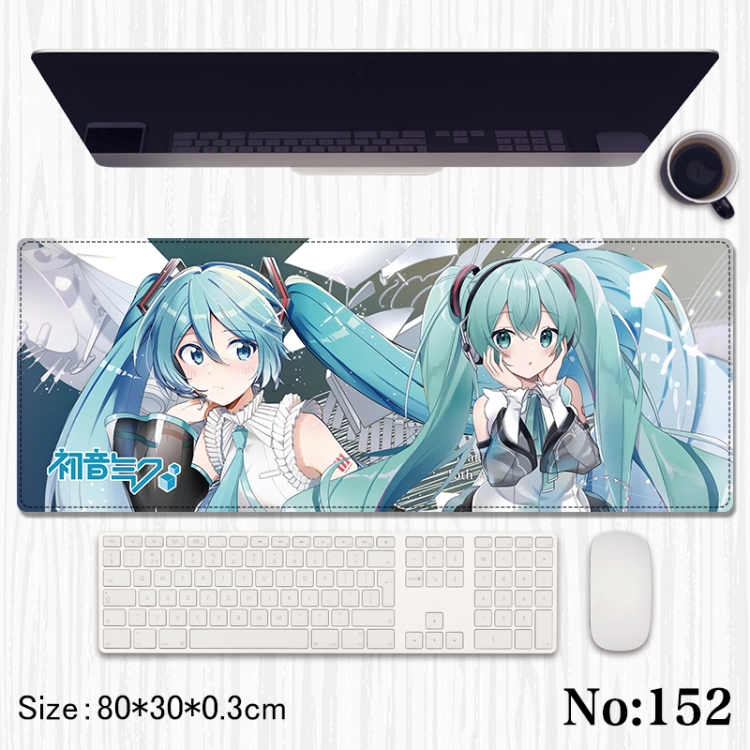 Hatsune Miku Anime peripheral computer mouse pad office desk pad multifunctional pad 80X30X0.3cm