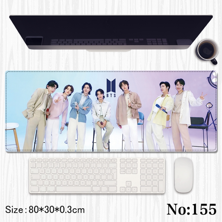 BTS Anime peripheral computer mouse pad office desk pad multifunctional pad 80X30X0.3cm