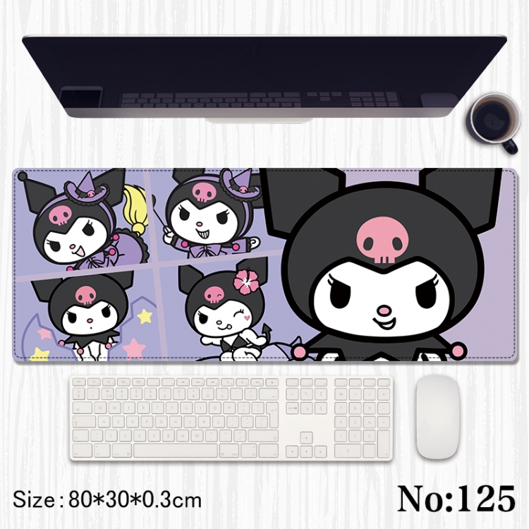 Kuromi Anime peripheral computer mouse pad office desk pad multifunctional pad 80X30X0.3cm