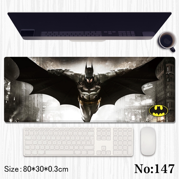 Batman Anime peripheral computer mouse pad office desk pad multifunctional pad 80X30X0.3cm