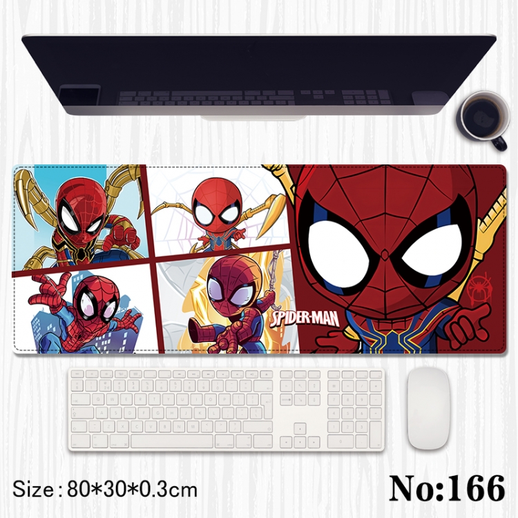Spiderman Anime peripheral computer mouse pad office desk pad multifunctional pad 80X30X0.3cm