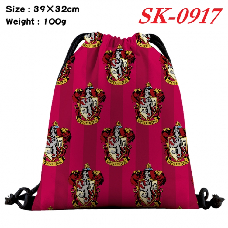 Harry Potter cartoon Waterproof Nylon Full Color Drawstring Pocket 39x32cm SK-0917