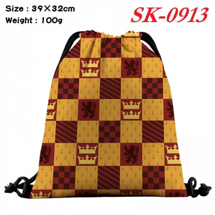 Harry Potter cartoon Waterproof Nylon Full Color Drawstring Pocket 39x32cm SK-0913