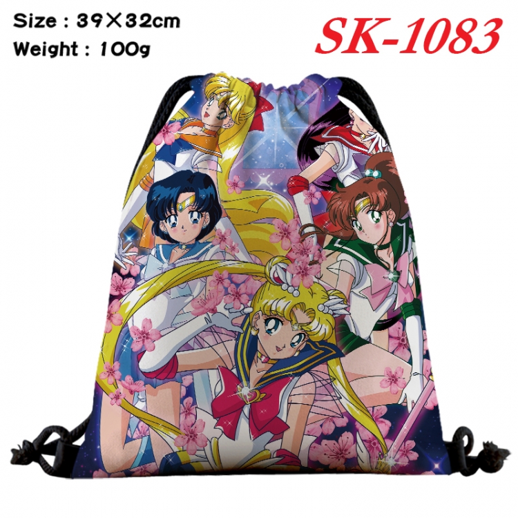 sailormoon cartoon Waterproof Nylon Full Color Drawstring Pocket 39x32cm SK-1083
