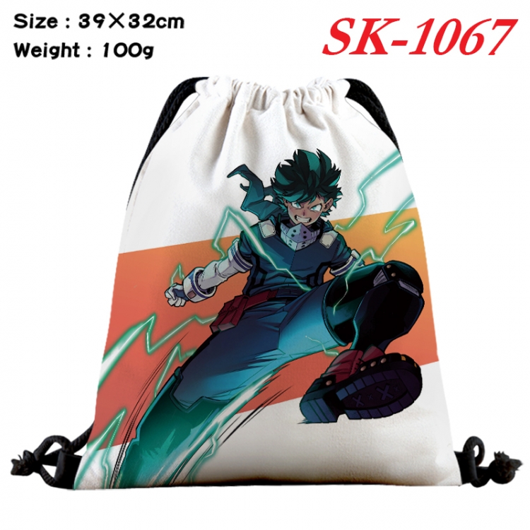 My Hero Academia cartoon Waterproof Nylon Full Color Drawstring Pocket 39x32cm SK-1067