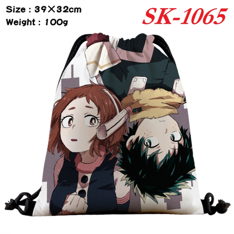 My Hero Academia cartoon Waterproof Nylon Full Color Drawstring Pocket 39x32cm SK-1065