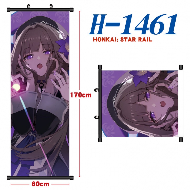 Honkai: Star Rail Black plastic rod cloth hanging canvas painting Wall Scroll 60x170cm H-1461