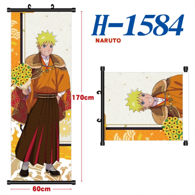 Naruto Black plastic rod cloth hanging canvas painting Wall Scroll 60x170cm H-1584