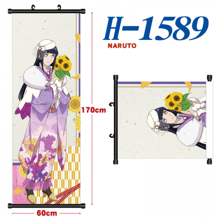 Naruto Black plastic rod cloth hanging canvas painting Wall Scroll 60x170cm  H-1589