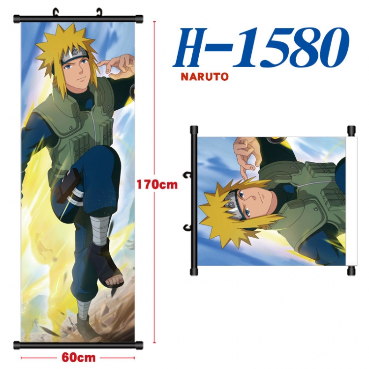 Naruto Black plastic rod cloth hanging canvas painting Wall Scroll 60x170cm H-1580