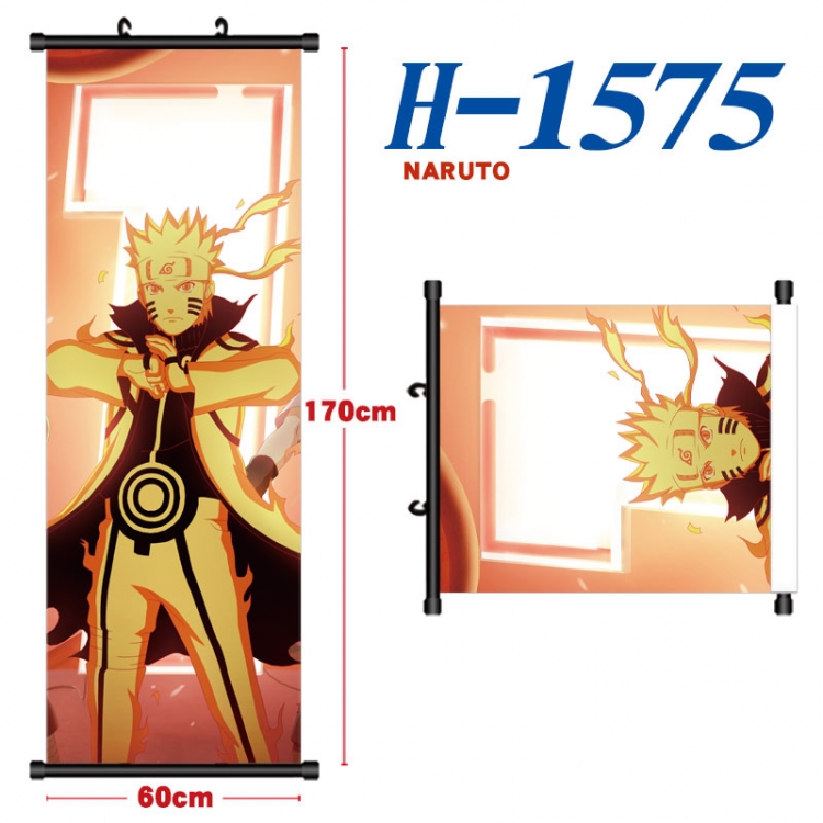 Naruto Black plastic rod cloth hanging canvas painting Wall Scroll 60x170cm H-1575