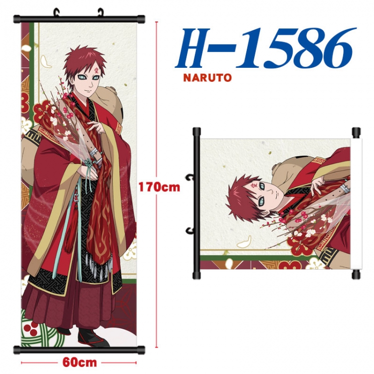 Naruto Black plastic rod cloth hanging canvas painting Wall Scroll 60x170cm  H-1586