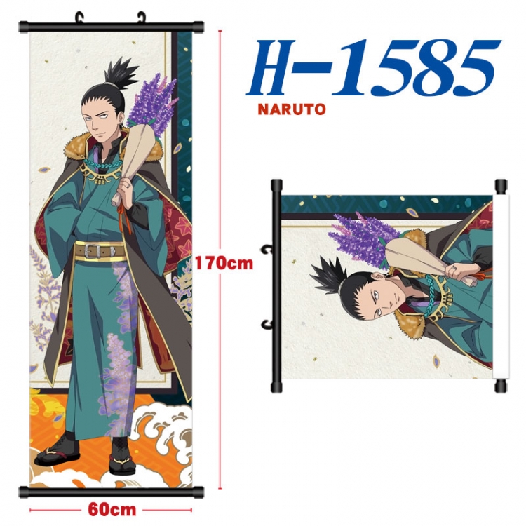Naruto Black plastic rod cloth hanging canvas painting Wall Scroll 60x170cm H-1585