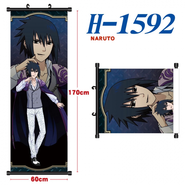 Naruto Black plastic rod cloth hanging canvas painting Wall Scroll 60x170cm  H-1592