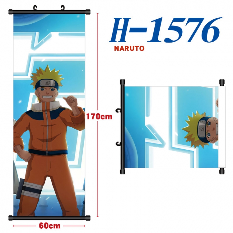 Naruto Black plastic rod cloth hanging canvas painting Wall Scroll 60x170cm H-1576