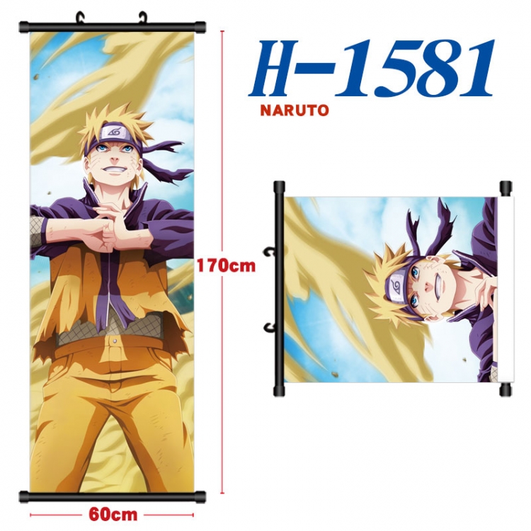 Naruto Black plastic rod cloth hanging canvas painting Wall Scroll 60x170cm  H-1581
