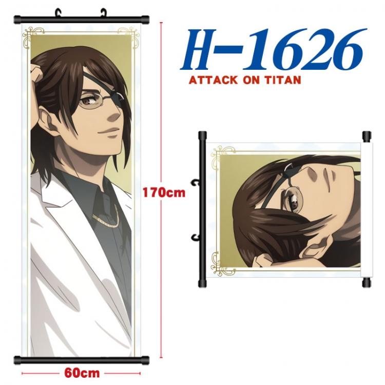 Shingeki no Kyojin Black plastic rod cloth hanging canvas painting Wall Scroll 60x170cm  H-1626