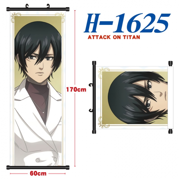 Shingeki no Kyojin Black plastic rod cloth hanging canvas painting Wall Scroll 60x170cm  H-1625