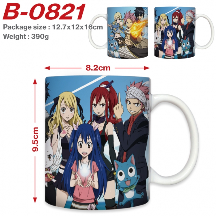 Fairy tail Anime printed ceramic mug 400ml (single carton foam packaging) B-0821