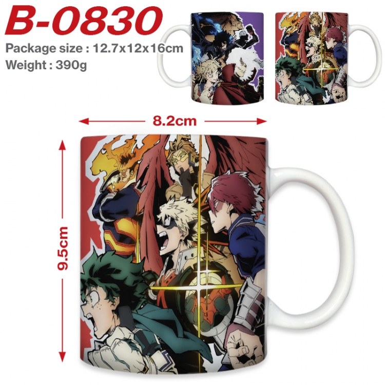 My Hero Academia Anime printed ceramic mug 400ml (single carton foam packaging)  B-0830
