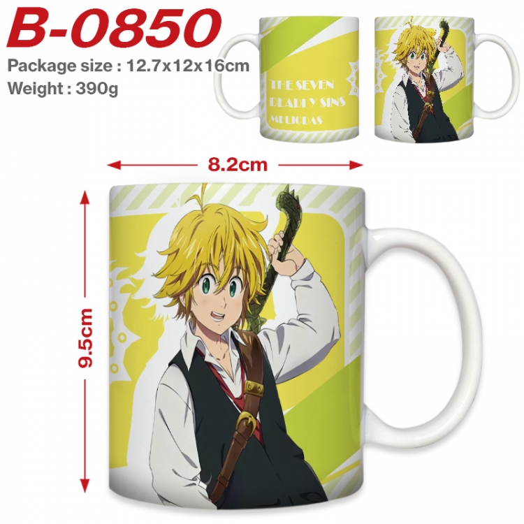 The Seven Deadly Sins Anime printed ceramic mug 400ml (single carton foam packaging) B-0850