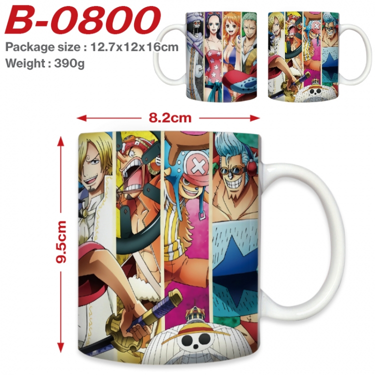 One Piece Anime printed ceramic mug 400ml (single carton foam packaging) B-0800
