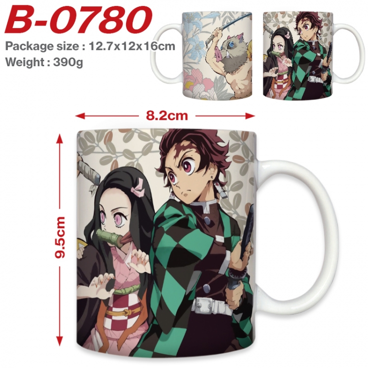 Demon Slayer Kimets Anime printed ceramic mug 400ml (single carton foam packaging) B-0780