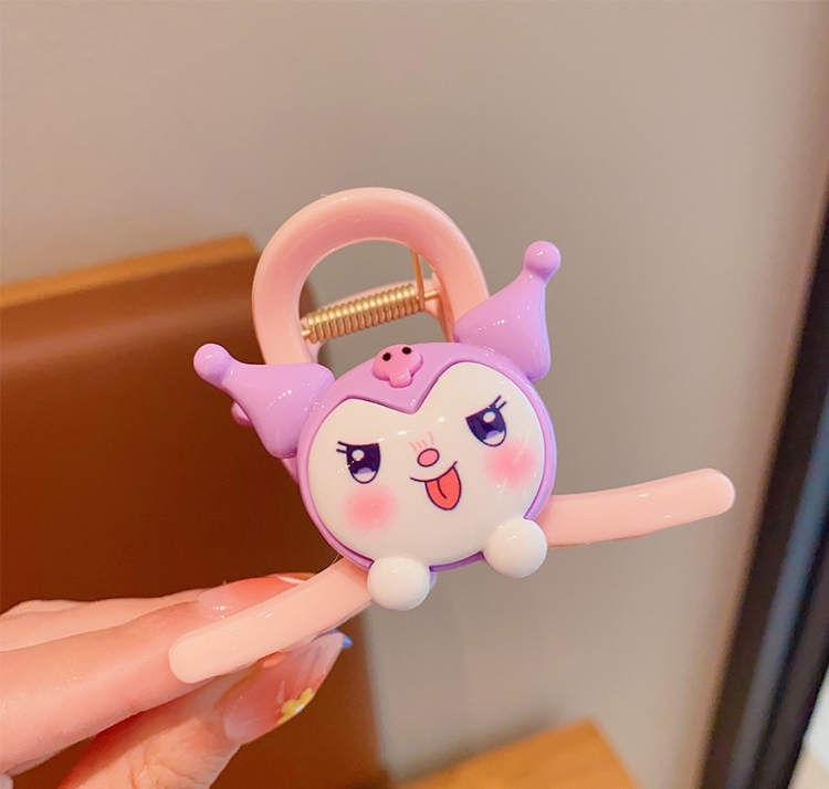 Kuromi Childrens cute cartoon clip headwear hair clip  price for 5 pcs