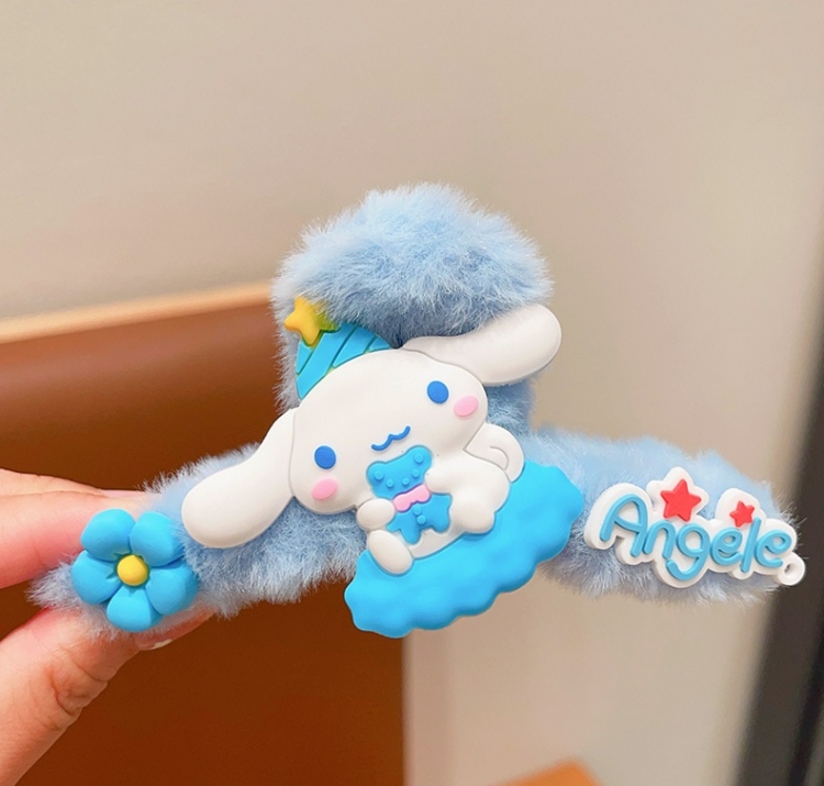 Cinnamoroll Childrens plush clip cute cartoon headwear autumn and winter hair clips price for 5 pcs