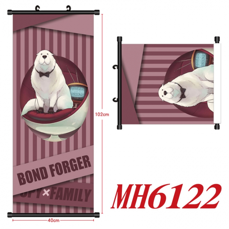 SPY×FAMILY Anime black Plastic rod Cloth painting Wall Scroll 40X102CM MH6122