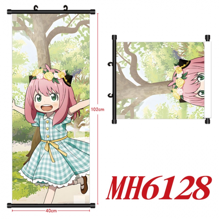 SPY×FAMILY Anime black Plastic rod Cloth painting Wall Scroll 40X102CM  MH6128