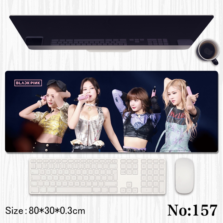 BLACK PINK Anime peripheral computer mouse pad office desk pad multifunctional pad 80X30X0.3cm