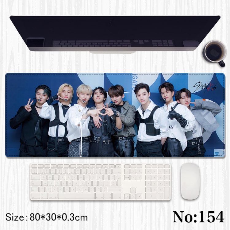 StrayKids  Anime peripheral computer mouse pad office desk pad multifunctional pad 80X30X0.3cm