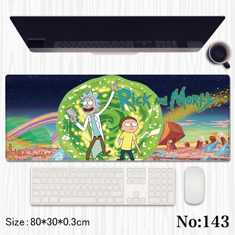 Rick and Morty Anime peripheral computer mouse pad office desk pad multifunctional pad 80X30X0.3cm