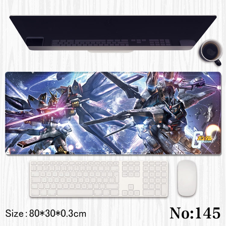 Gundam Anime peripheral computer mouse pad office desk pad multifunctional pad 80X30X0.3cm